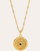 Black Diamond Charm Necklace with a sparkling black diamond pendant.