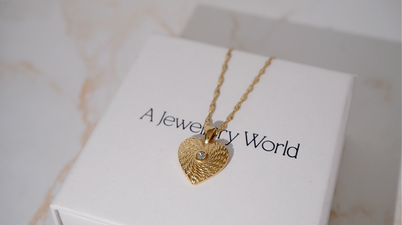 Lily Heart Pendant Necklace